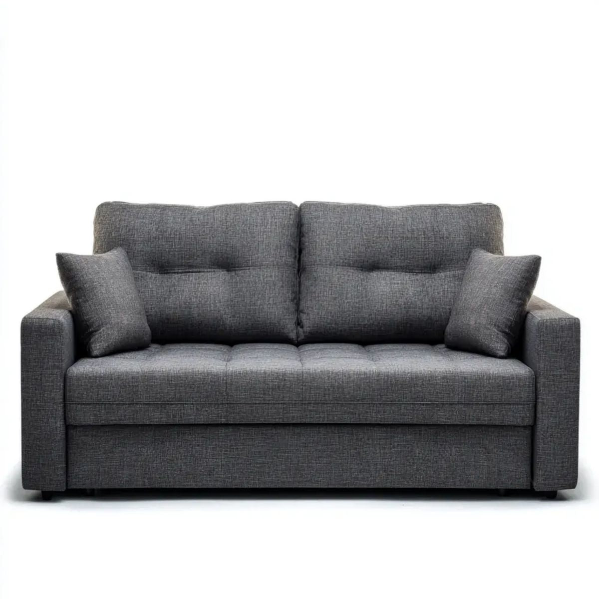 Dwuosobowa sofa z tkaniny, ciemnoszara, 200 x 90 x 85 cm
