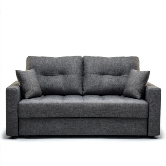 Dwuosobowa sofa z tkaniny, ciemnoszara, 200 x 90 x 85 cm